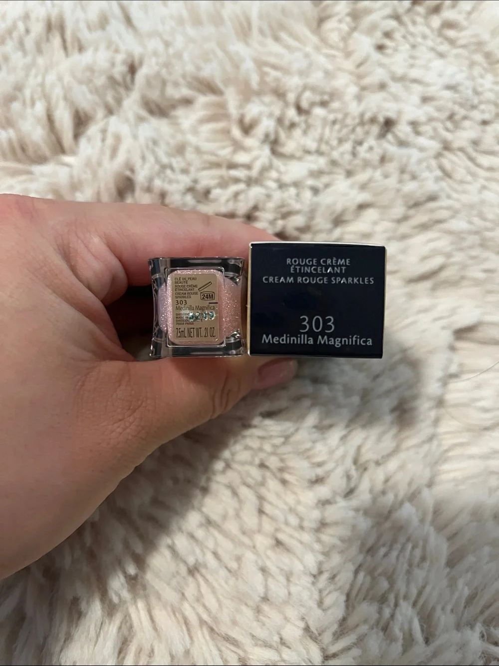 Cle De Peau Cream Rouge Sparkles in 303 Medinilla Magnifica
